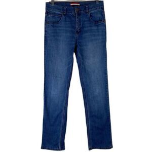 Tommy Hilfiger Blue Denim Straight Leg Adjustable Waist 5 Pocket Jeans 18x30